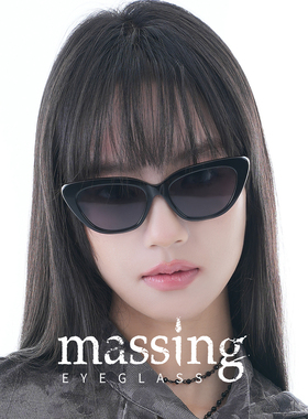 massing新款猫眼造型窄框太阳镜