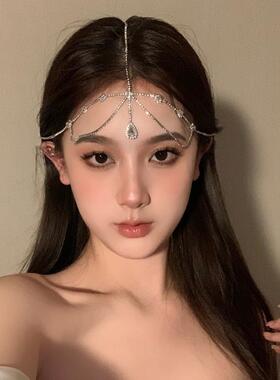 BXA西域少女~金色流苏头链异域女王公主高贵气质高级感设计小众