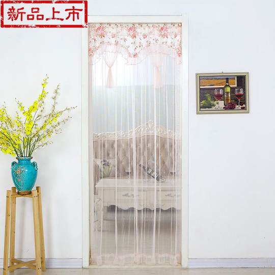 Fabric door n curtain anti-mosquito screen door curtain bedroom t lace encryption curtain partition simple door curtain living room summer decoration home