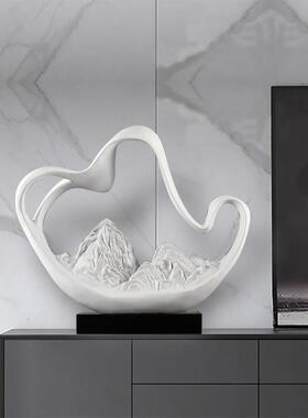 新中式假山摆件家居饰品酒店软装中国风禅意博古架玄关门中式摆设