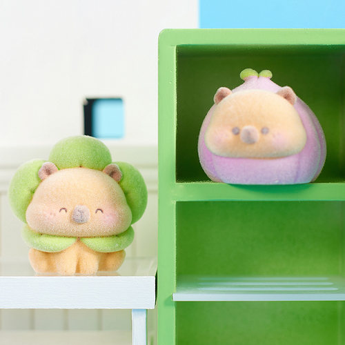 正品植绒卡皮巴拉盲袋萌粒摆件创意手办桌面解压情绪盲盒生日礼物 - 图2