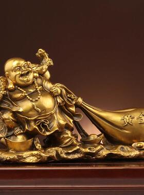 铜弥勒佛摆件布袋笑佛未来佛和气生财家用客厅店铺供奉笑面大肚佛