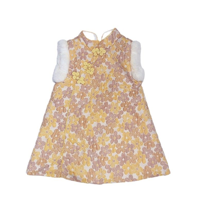 汉服女童拜年服新年装q儿童旗袍冬装过年服周岁宝宝礼服中国风唐,淘宝优惠券,粉丝福利购,淘宝优惠卷