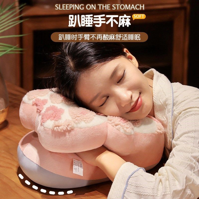 学生抱枕午睡枕儿童课桌午休神器冰D丝枕女生办公室趴着睡觉小枕,淘宝优惠券,粉丝福利购,淘宝优惠卷