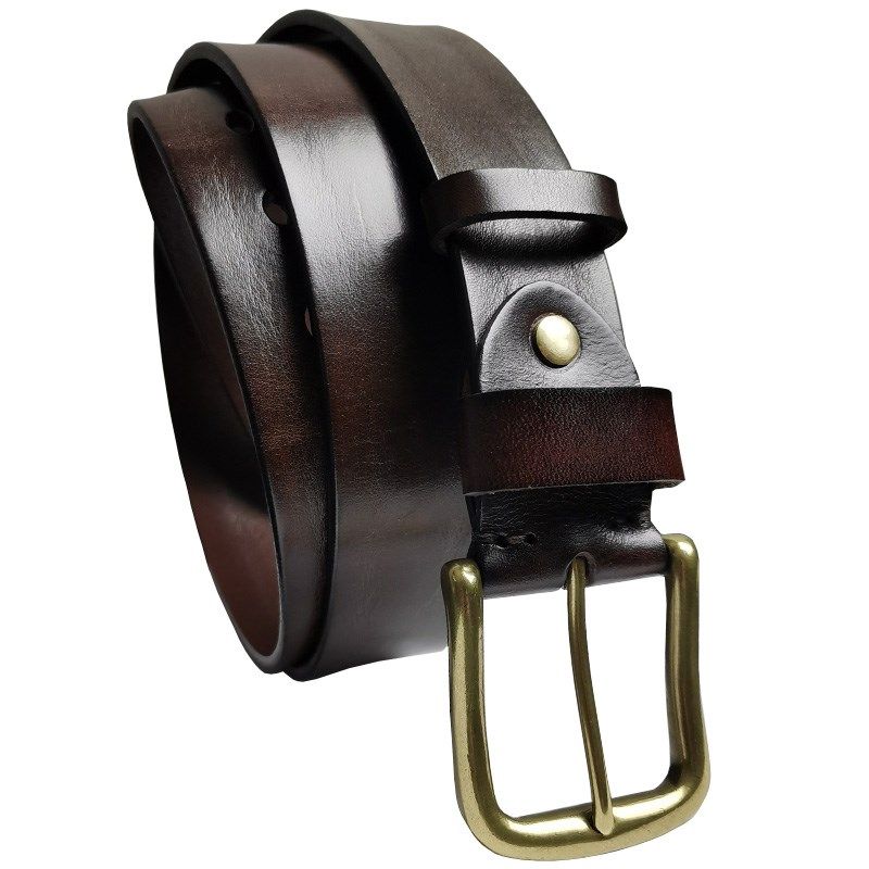 铜扣皮带男 头层牛皮腰带u 真皮纯铜潮年轻人牛仔裤百搭针扣皮裤,淘宝优惠券,粉丝福利购,淘宝优惠卷