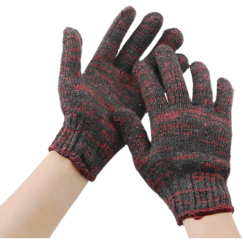 6E3X手套劳保加厚耐磨工作修车男白尼龙花色工人工地机械纱线手套,淘宝优惠券,粉丝福利购,淘宝优惠卷