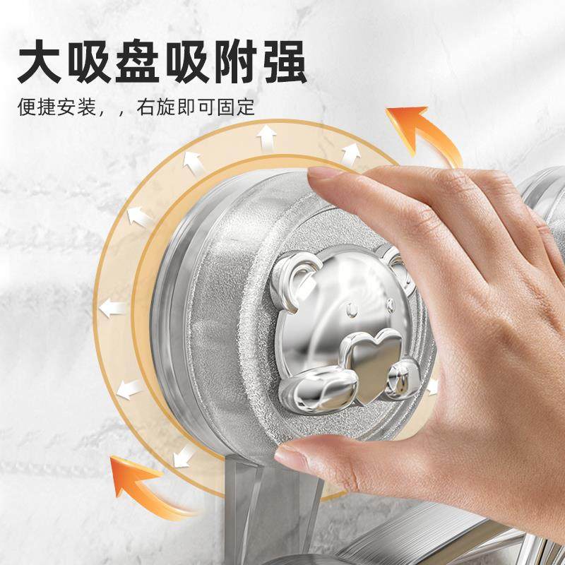 吸盘锅盖架不锈钢厨房置物架壁挂式免打孔台面砧板架放锅盖收纳架,淘宝优惠券,粉丝福利购,淘宝优惠卷