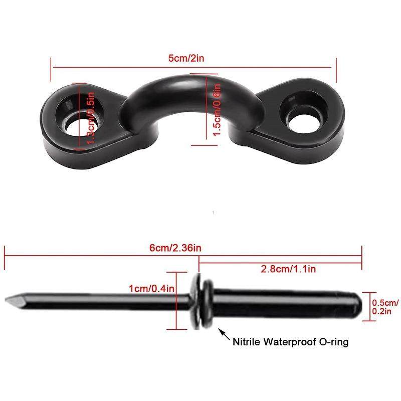 皮划艇桨座配甲板绳扣C型扣螺丝铆钉船桨固定扣桨扣套装HJ318,淘宝优惠券,粉丝福利购,淘宝优惠卷