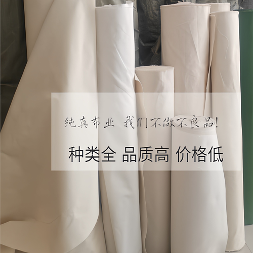 厚帆布布料手工面料DIY包包帘子垫子12安纯棉本白色厚帆布料定制 - 图0