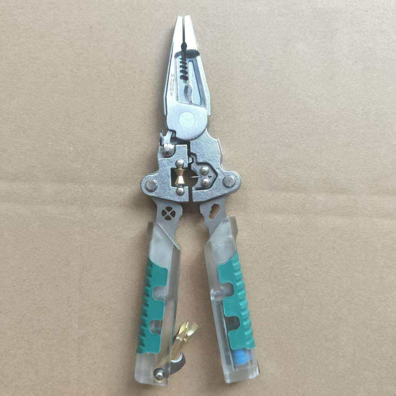 加厚多功能带测电尖嘴钳剥线钳 电工专用拔线剪线折叠电笔剥线钳,淘宝优惠券,粉丝福利购,淘宝优惠卷