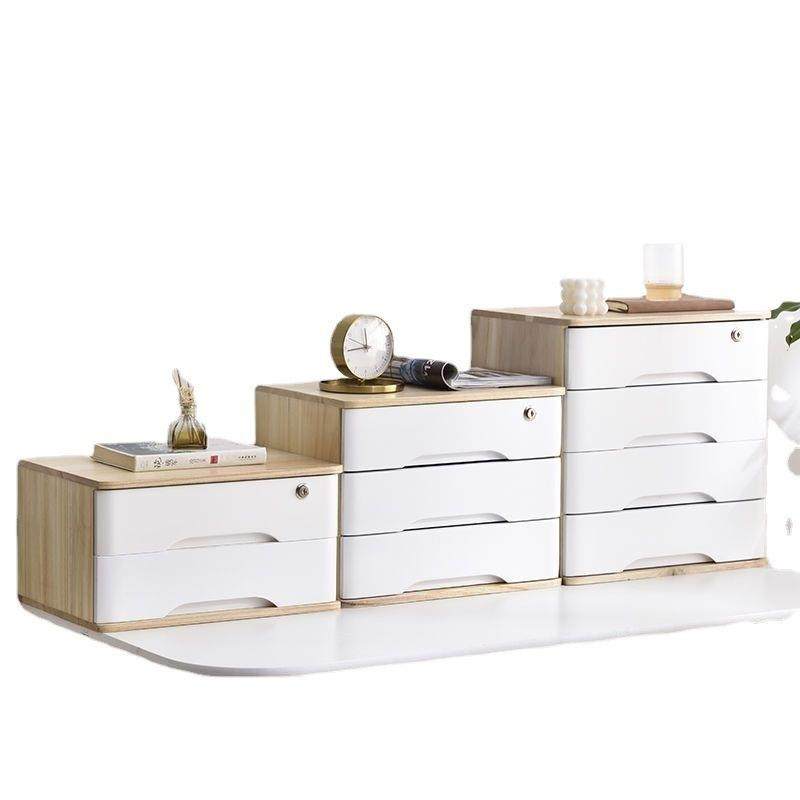 厂家带锁实木桌面收纳盒抽屉式多层桌上收纳柜杂物储物柜办公室,淘宝优惠券,粉丝福利购,淘宝优惠卷