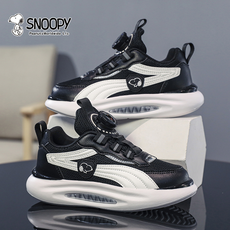 史努比儿童鞋网面透气春秋款百搭轻便缓震耐磨男女童运动鞋