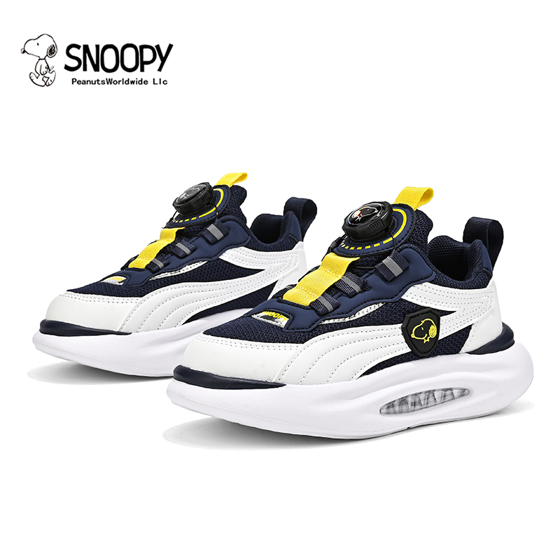 史努比儿童鞋网面透气春秋款百搭轻便缓震耐磨男女童运动鞋