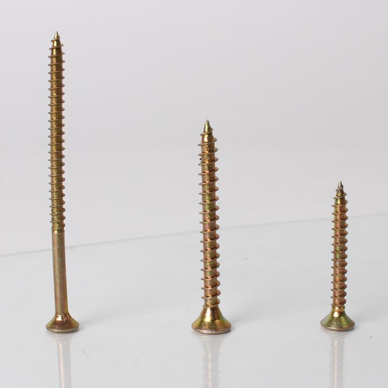 纤维板钉石膏板钉彩锌沉头自攻螺丝加硬木牙螺丝干壁钉高强度紧固 - 图1