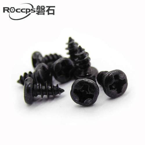 PA黑色十字圆头自攻螺丝电子小螺钉M1.8M2*x3x4x5x6x7x8x10x12x14 - 图2