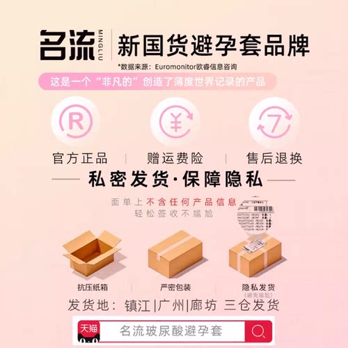 名流小薄盒超薄玻尿酸避孕套官方正品安全旗舰店男女专用安全 - 图3