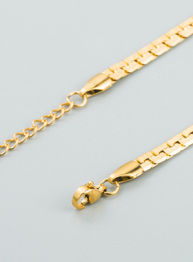 极速欧美ins风不锈钢超薄焊接链条D老外ins网红同款钛钢不变色外