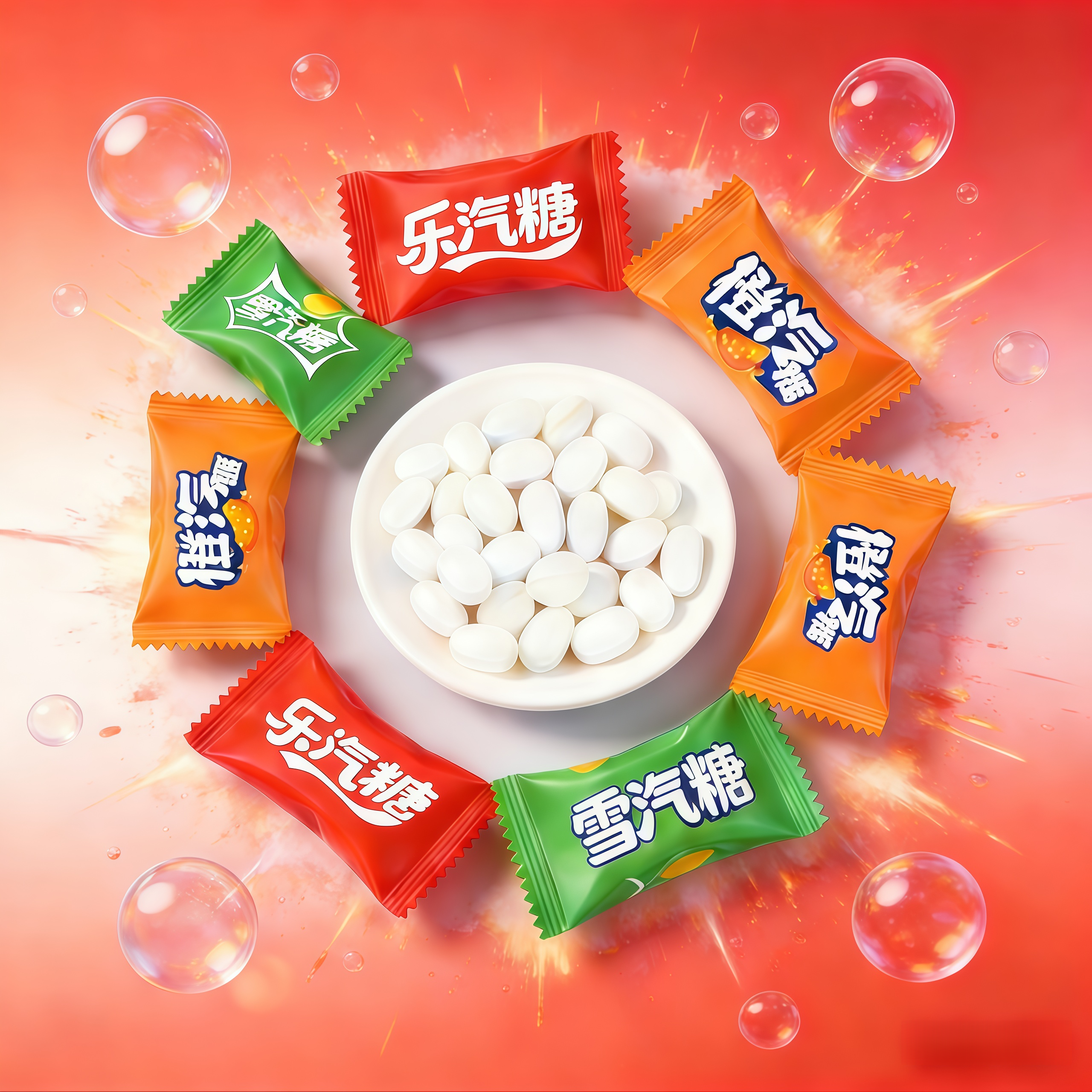 无糖汽泡糖新年糖果冒泡口气清新糖网红爆款喜糖过年糖果零食批发,淘宝优惠券,粉丝福利购,淘宝优惠卷