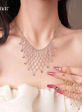 风跨境项链镂空欧美金属轻奢小众