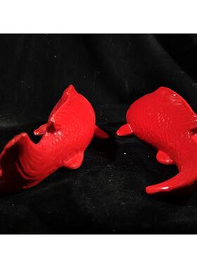 陶瓷鲤鱼锦鲤创意新中式墙面装饰品壁挂件背景墙饰客厅电视墙沙发