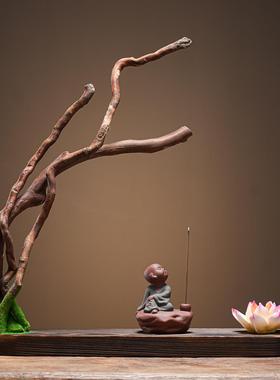 天然实木随形底座根摆件创意家居客厅装饰工艺礼品摆饰风化木树根
