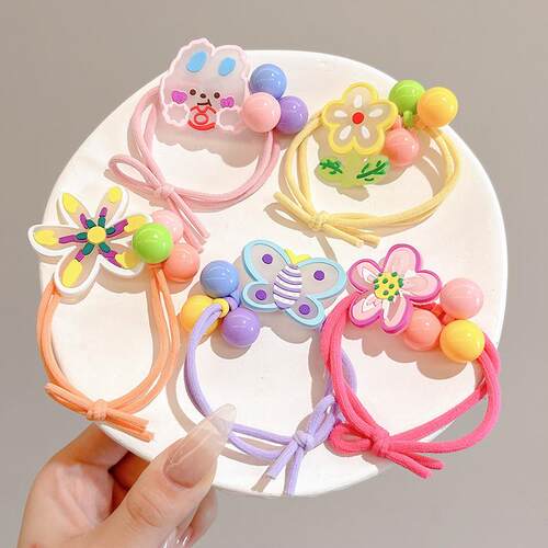 儿童皮筋头绳小女孩扎头发高弹力发圈可爱宝宝女童高颜值发绳头饰 - 图0