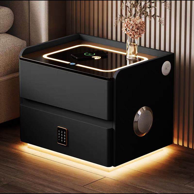 简约现代卧室智能床头柜多功能床边柜小型轻奢高级无线充电储物柜,淘宝优惠券,粉丝福利购,淘宝优惠卷