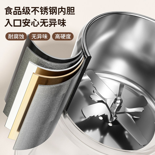 多功能研磨机家用超细干湿两用药材小型磨粉机五谷杂粮阿胶粉碎机 - 图0