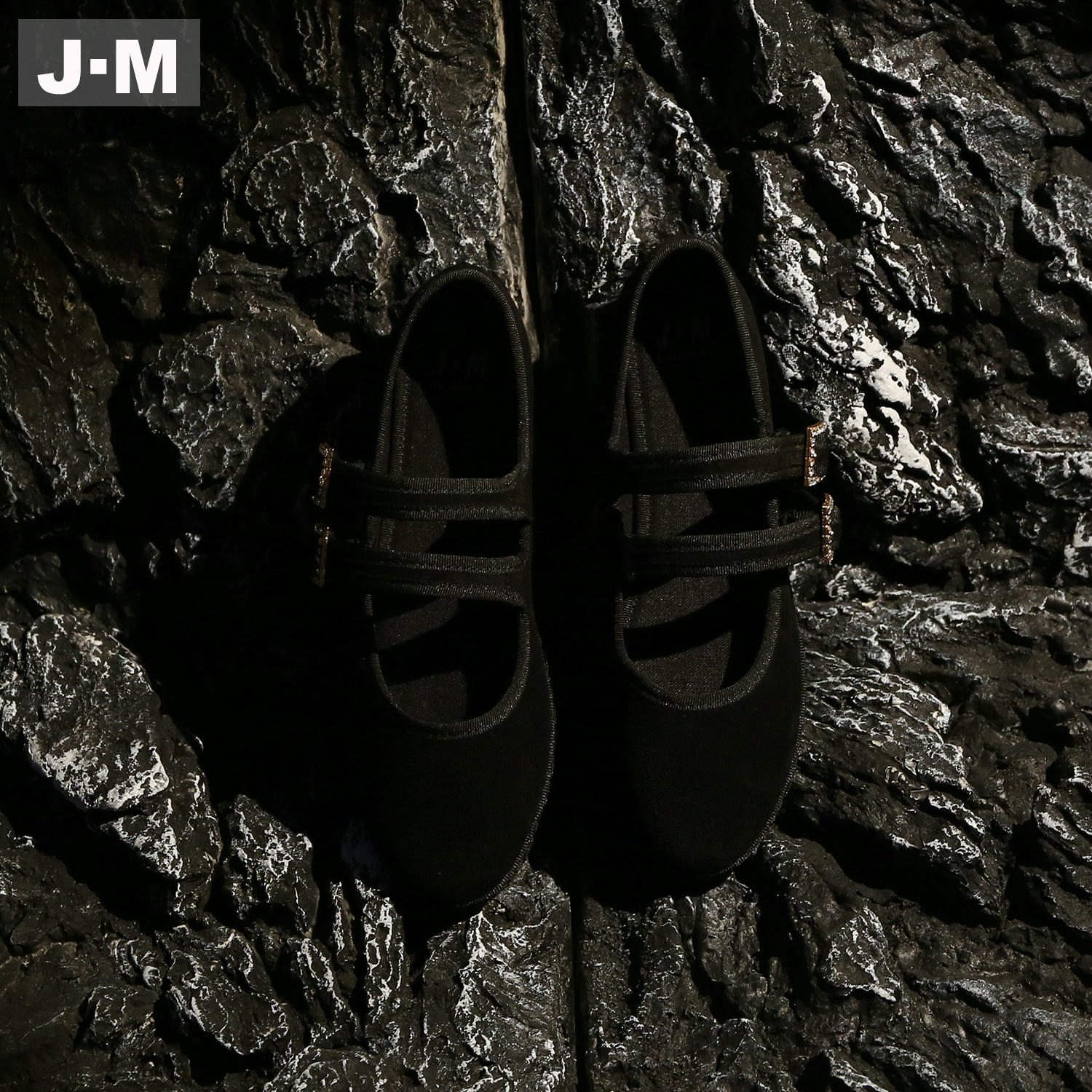 J·M（服装鞋帽）复古风黑色绒面玛丽珍鞋女一字扣带平底百搭单鞋,淘宝优惠券,粉丝福利购,淘宝优惠卷