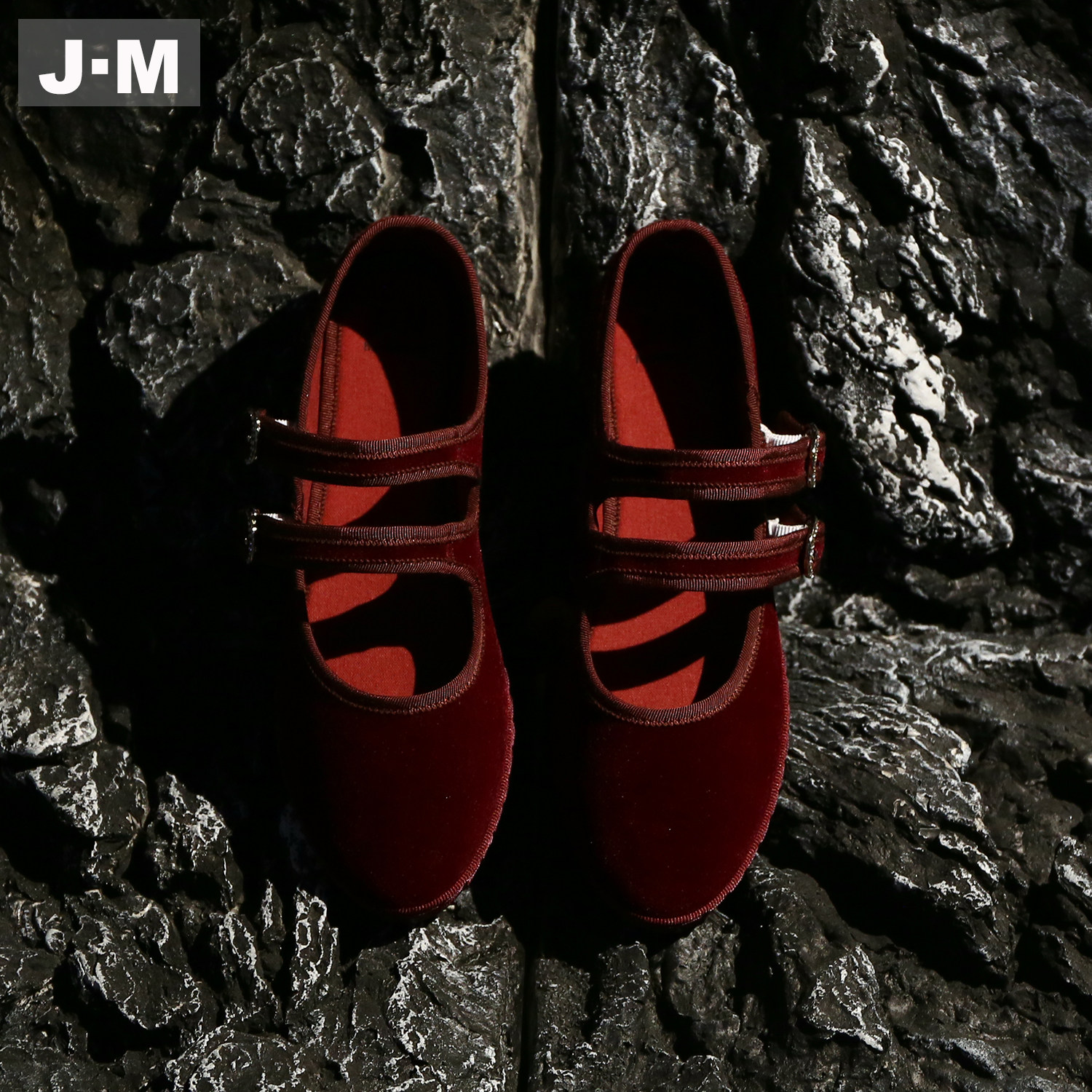 J·M丝绒复古玛丽珍鞋女2026新款亚麻舒适百搭双带一字扣平底单鞋,淘宝优惠券,粉丝福利购,淘宝优惠卷