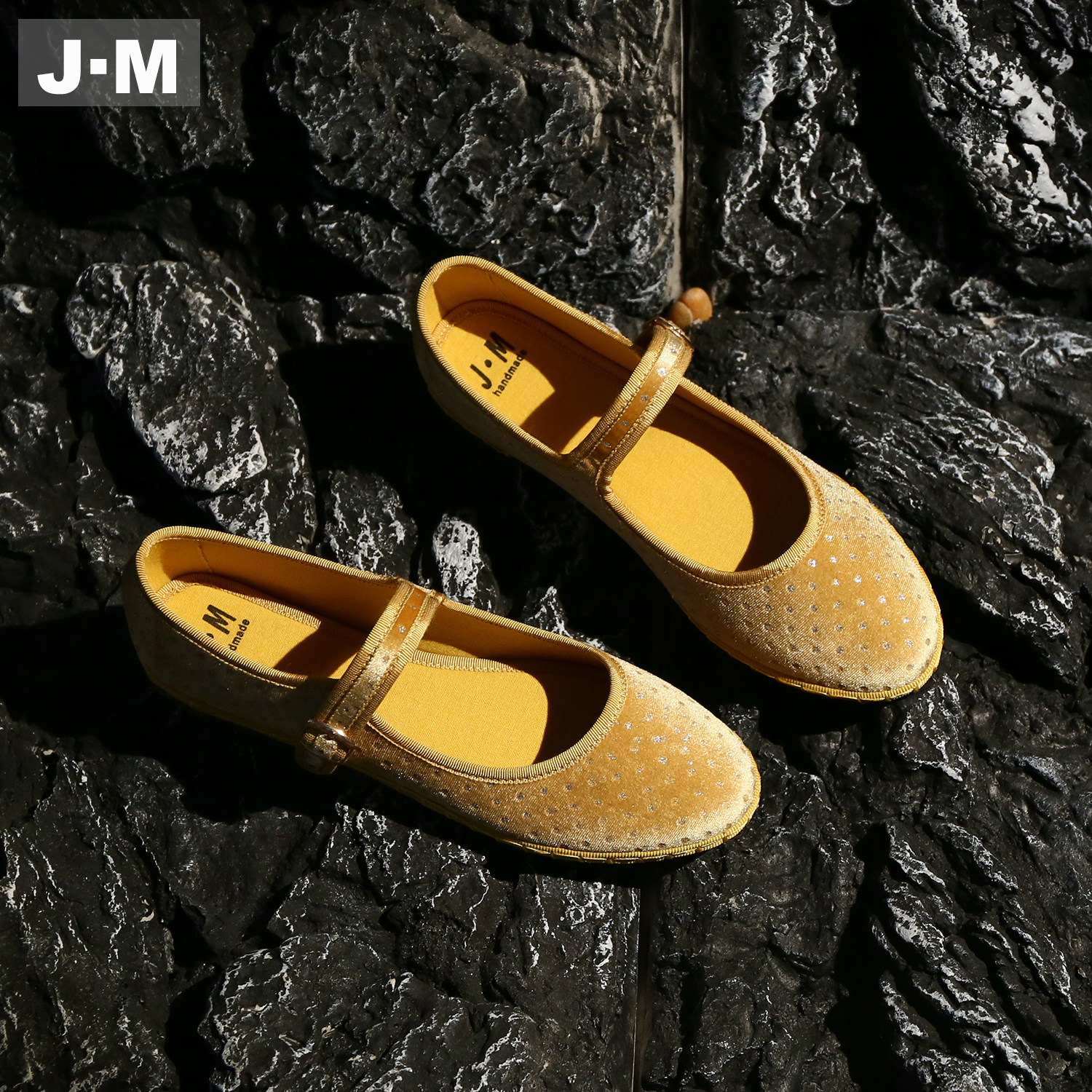 J·M（服装鞋帽）亮片丝绒玛丽珍鞋女一字扣带平底单鞋复古奶奶鞋,淘宝优惠券,粉丝福利购,淘宝优惠卷