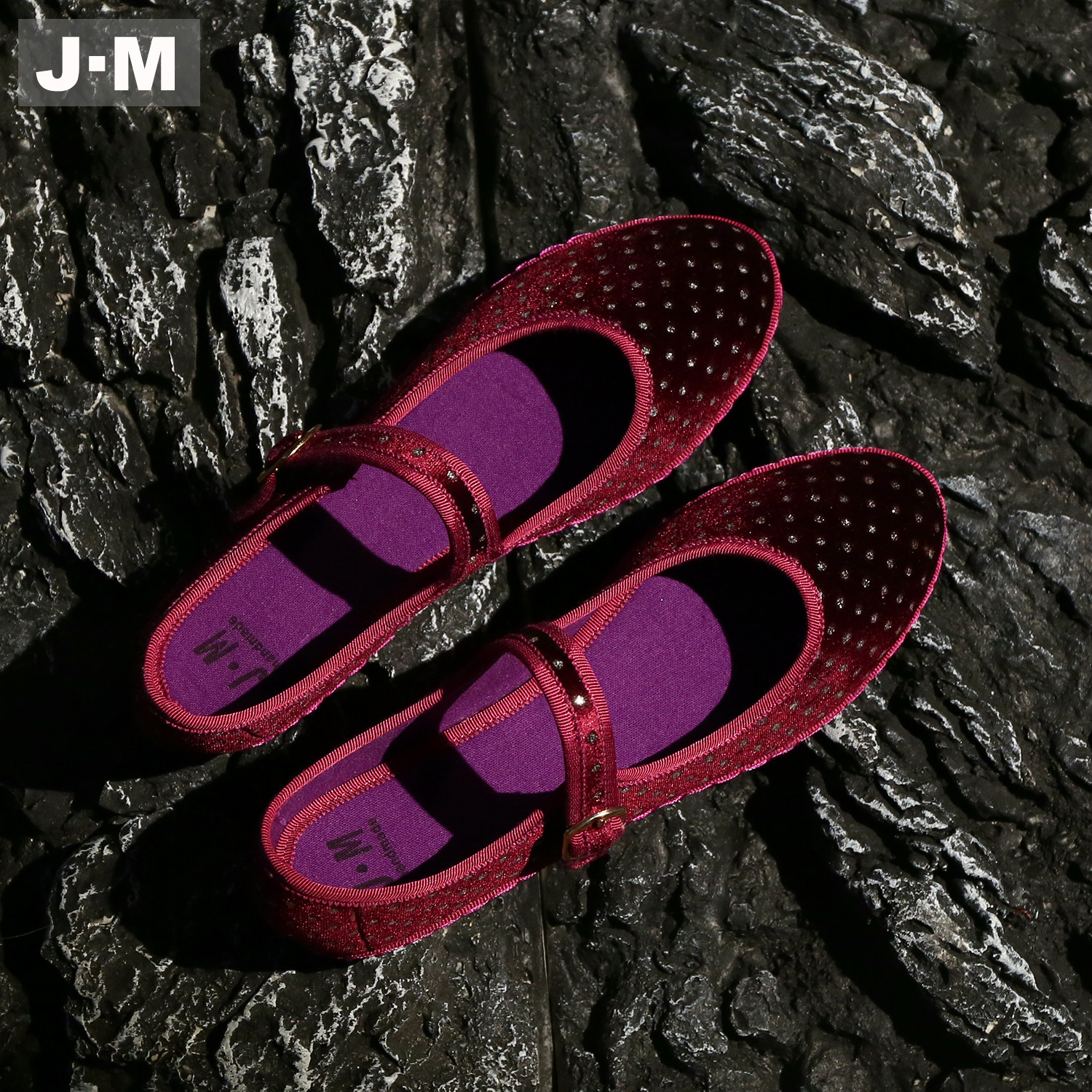 J·M（服装鞋帽）复古风紫色玛丽珍鞋女一字扣带平底百搭舒适单鞋,淘宝优惠券,粉丝福利购,淘宝优惠卷