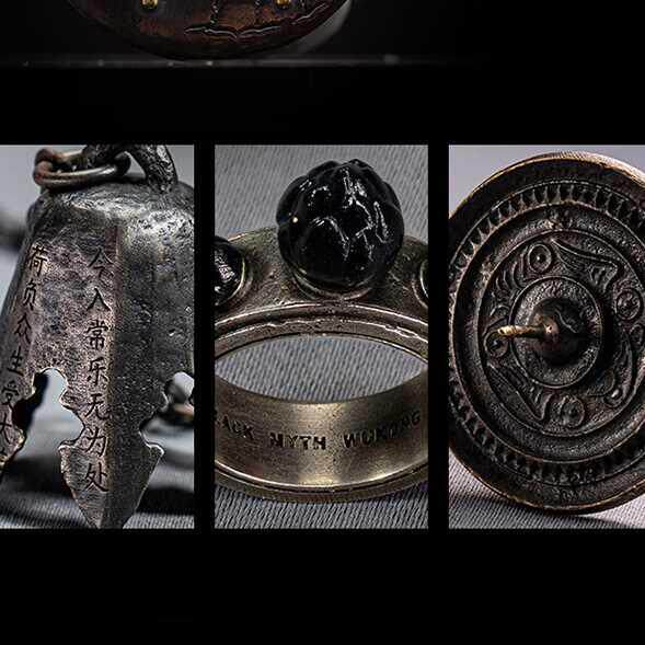 黑神话悟空金箍实体棒豪华版项链首饰三件套戒指徽章紧箍收藏新品