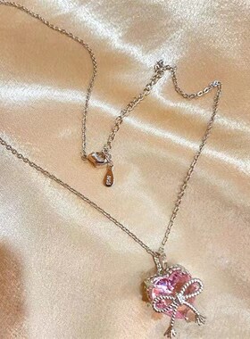 极速woman Simple llove butterfly necklace tassel clavicle ch