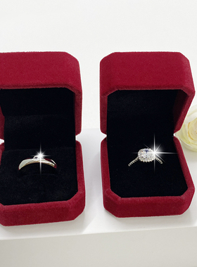 极速结婚戒指仿真一对假钻戒婚z礼对戒求婚道具交换假婚戒仪式用