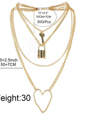 极速Geometric Peach Heart PendaBnt Necklace simple personali