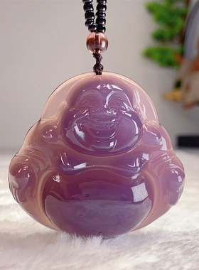 极速镇店之宝帝王紫紫罗兰s大佛公吊坠项链3D立体厚装佛公大肚弥