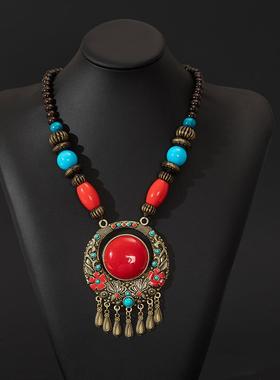 民族风项链额饰链两用旅