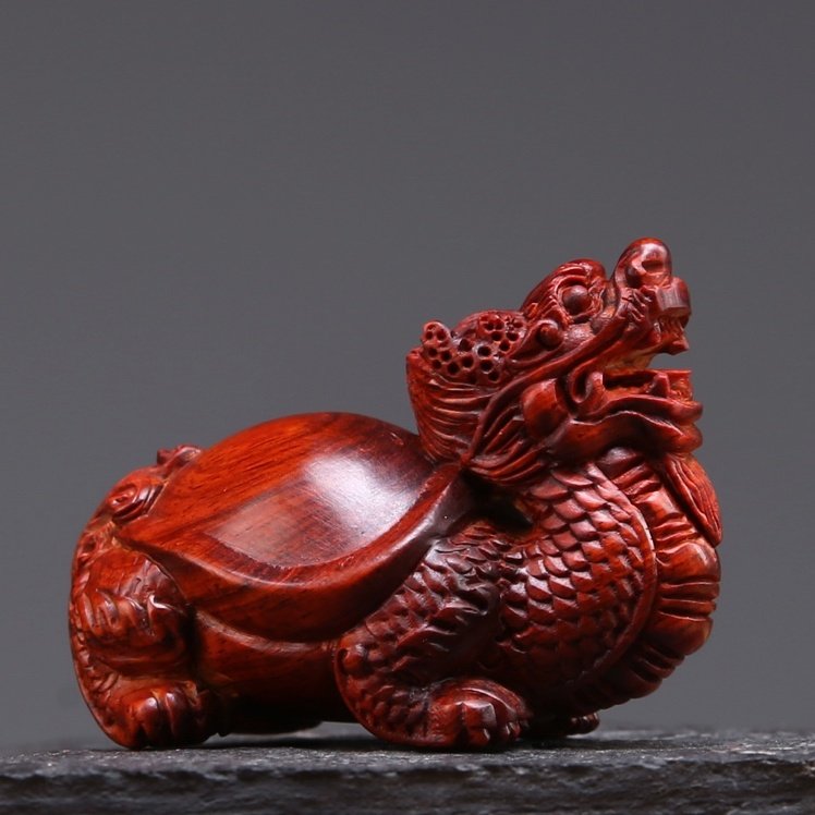 印度小叶紫檀木雕龙龟摆件玄关红木质手工雕刻文玩吉祥随身把玩件,淘宝优惠券,粉丝福利购,淘宝优惠卷