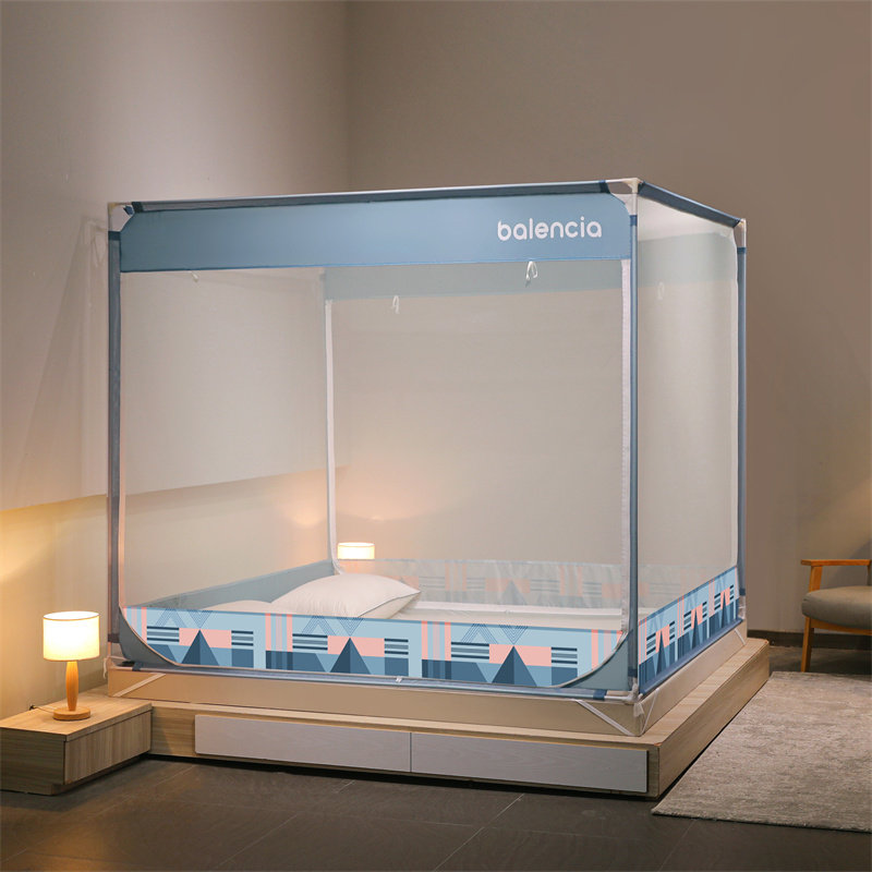 方顶坐床蚊帐2025新款宫廷三开门儿童防摔蚊帐宿舍家用支架蚊帐,淘宝优惠券,粉丝福利购,淘宝优惠卷