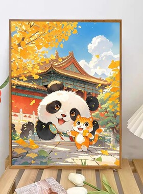 diy数字油画填色油画解压治愈
