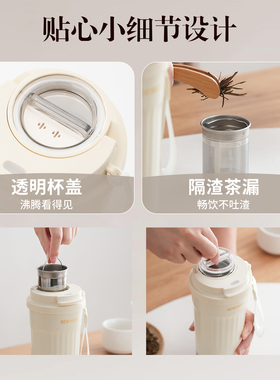 便携式真空电热烧水杯保温恒温杯