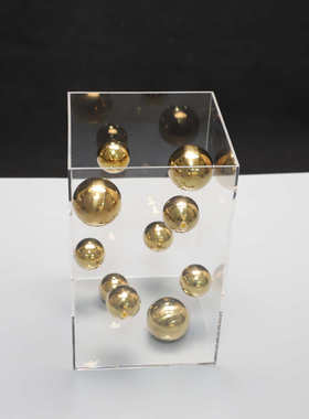 简约欧式轻奢亚克力罩子球摆件客厅电视柜售楼处样板房桌面饰品