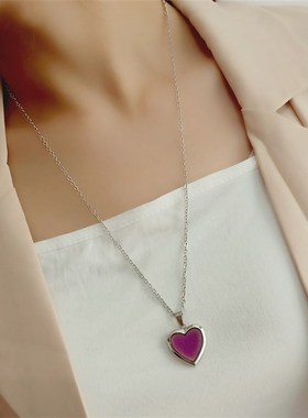 极速十二星座闺蜜手环十二星座感温变色爱心项链T相盒可打开定制