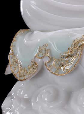 极速汉白玉描金释迦摩尼佛像家用供奉G释迦佛三宝佛释迦牟尼佛像