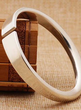 古法手工S999银镯男女款纯