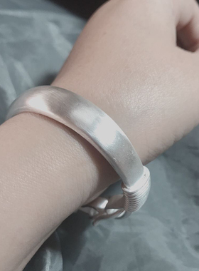 纯银手工999足镯女定制实