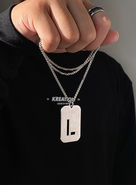 美芙仁英文字母项链男潮