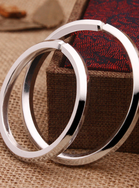 传承手工定制999纯银镯六