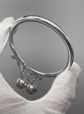 纯银工匠佰福缘足999手镯